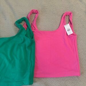 GAP Pink and Green Women's Tank Tops